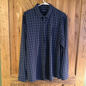 Mizzen+Main Blue Plaid Casual Shirt